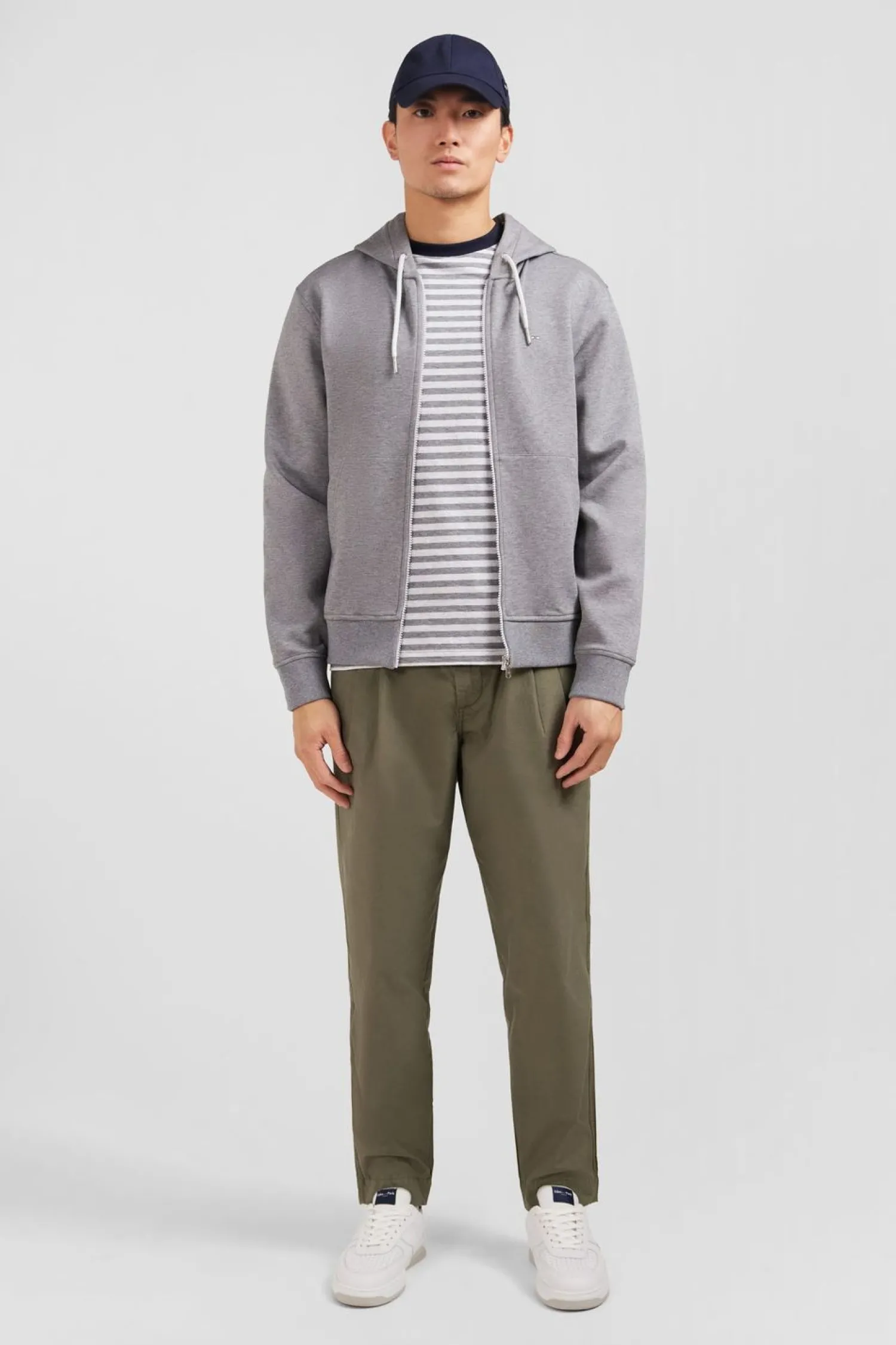 Clearance weat Zippe A Capuche Gri Fonce Homme Sweats
