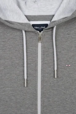 Clearance weat Zippe A Capuche Gri Fonce Homme Sweats