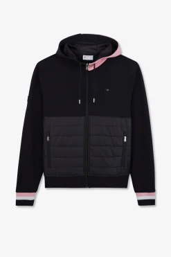 Online weat Zippe Beu Fonce A Capuche Tricoore Homme Sweats