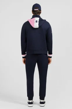 Online weat Zippe Beu Fonce A Capuche Tricoore Homme Sweats