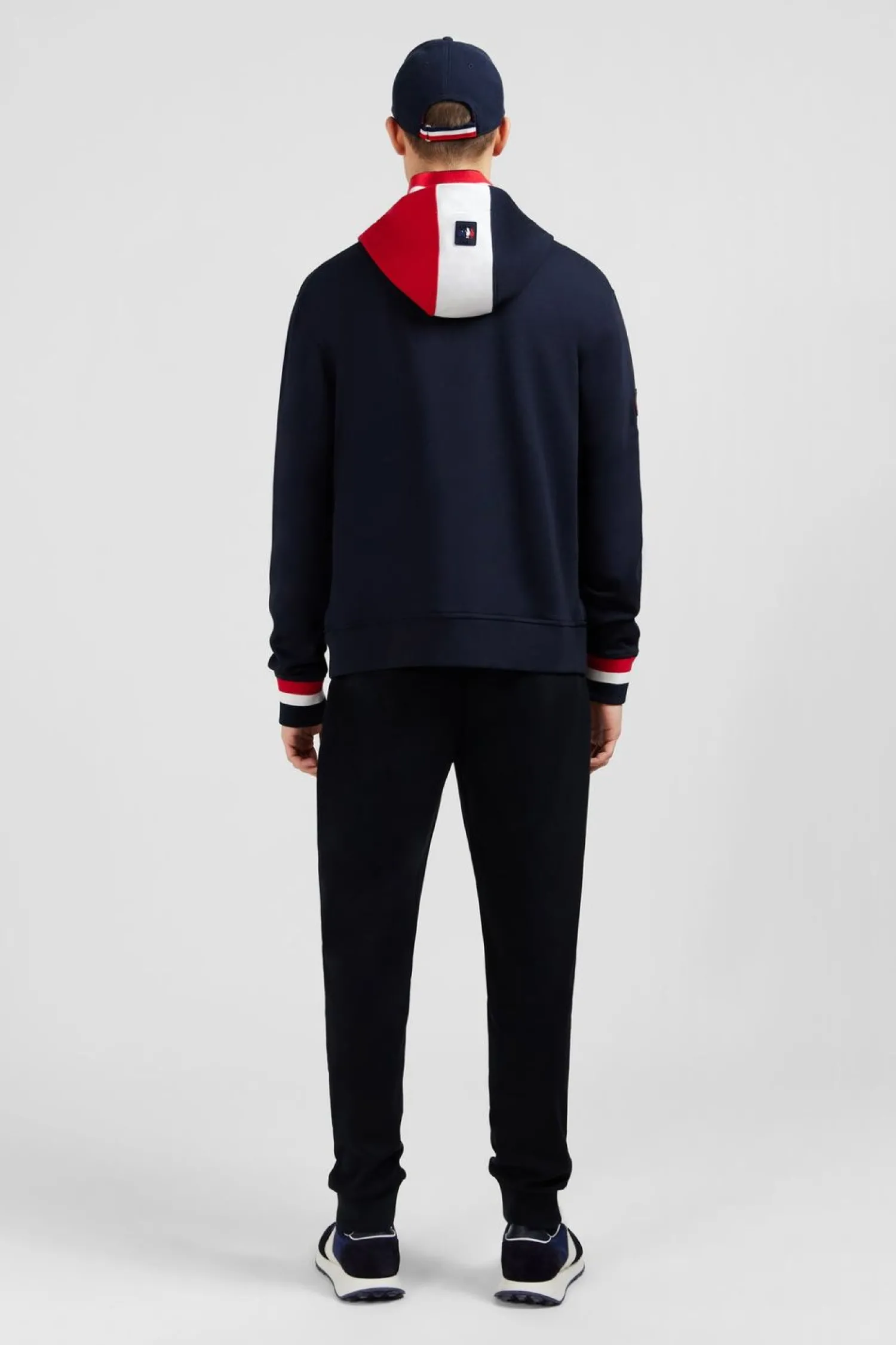 Clearance weat Zippe Beu Fonce A Capuche Tricoore Homme Sweats