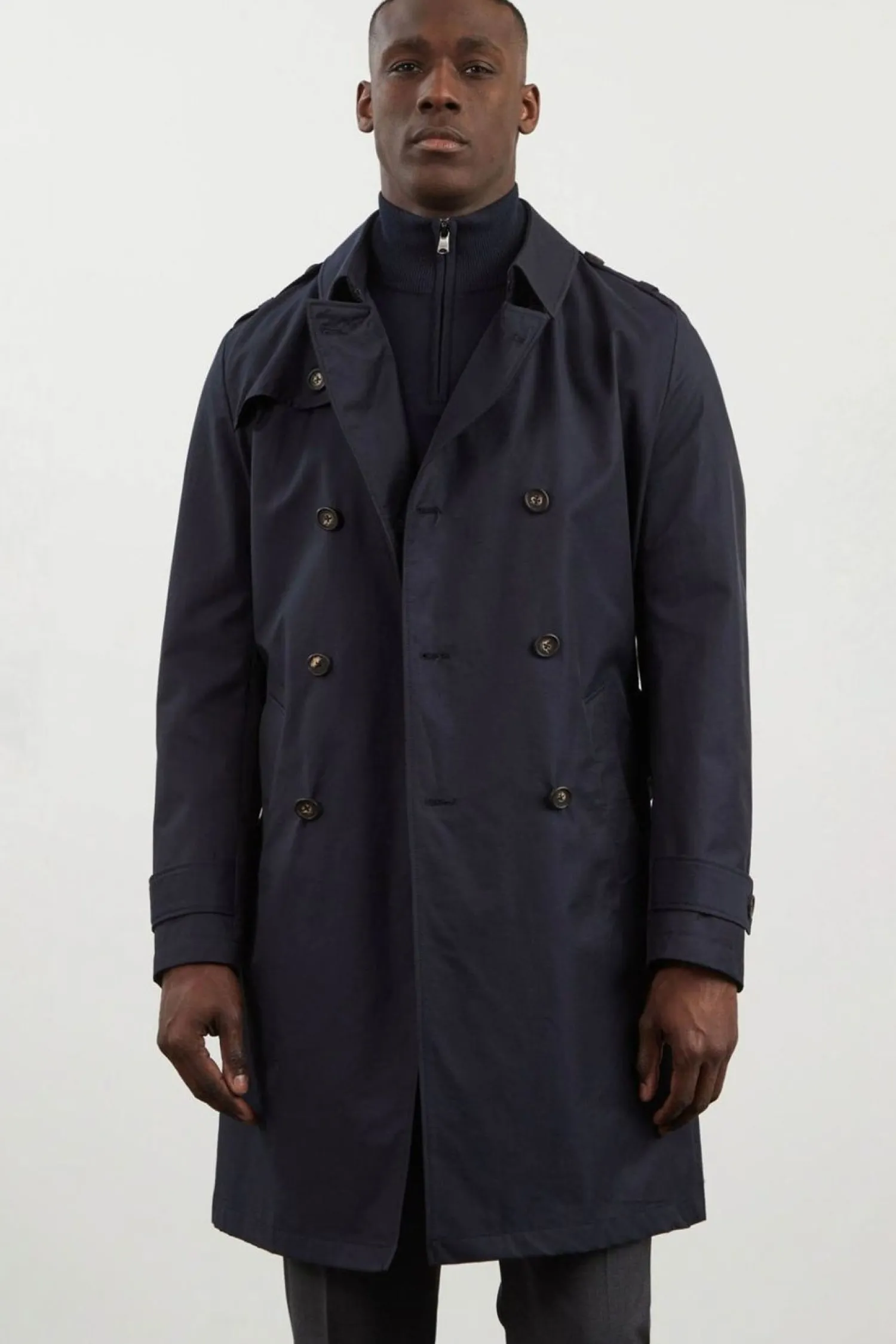 Clearance Trench Coat Deperant Beu arine Homme Manteaux Et Vestes