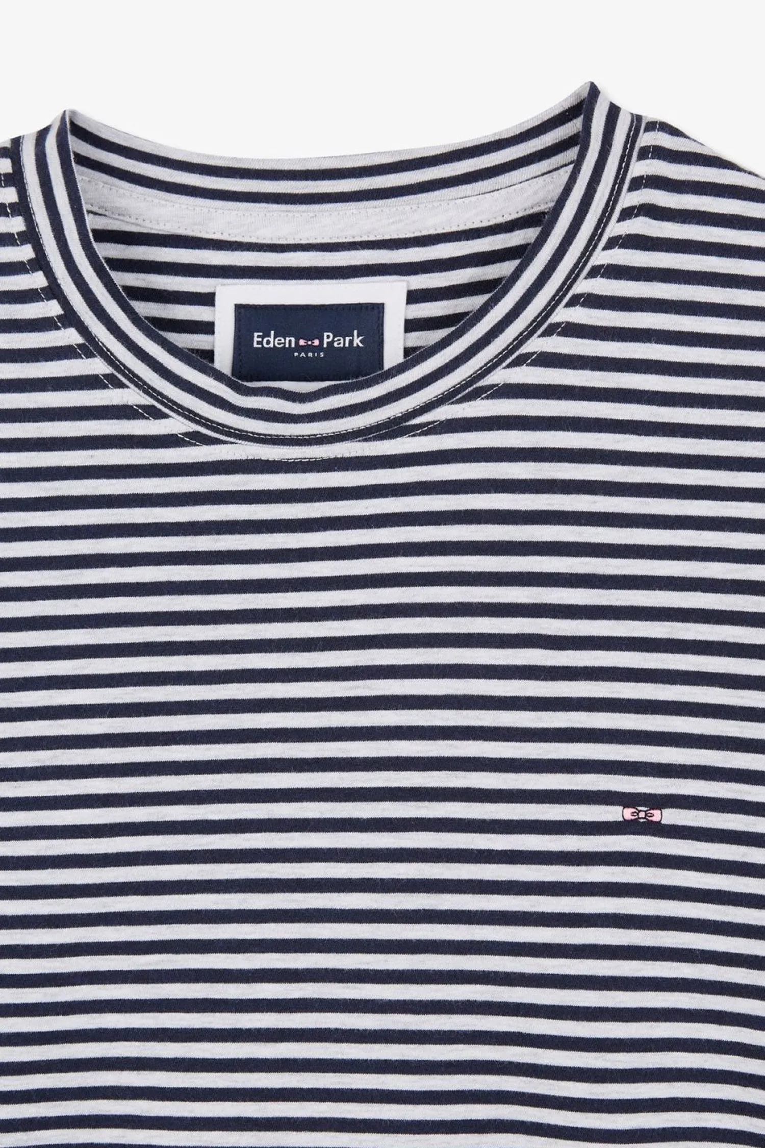 T-hirt A anche Courte Raye Beu Fonce Homme T-Shirts