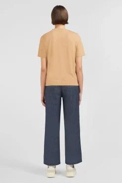 Online T-hirt Beige Uni A anche Courte Femme T-Shirts