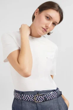 New T-hirt Banc Uni A anche Courte Femme T-Shirts