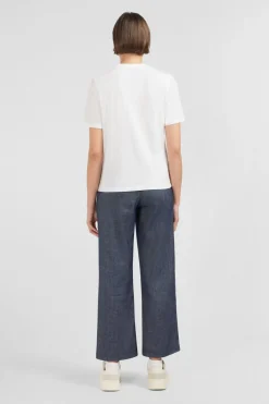 New T-hirt Banc Uni A anche Courte Femme T-Shirts