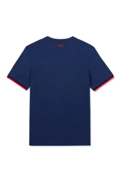Discount T-hirt Beu Fonce A Broderie Bicoore Homme T-Shirts