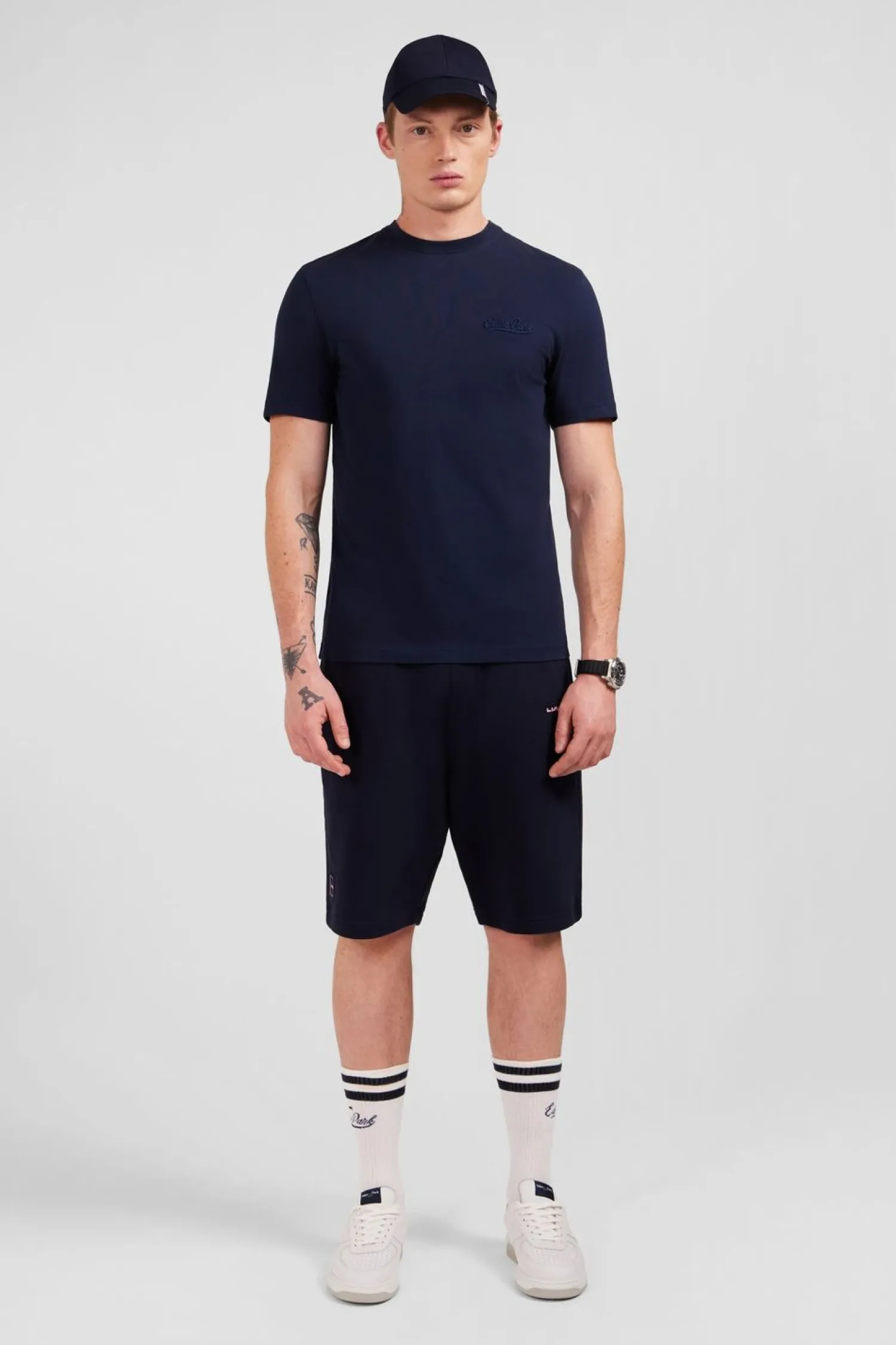 Discount T-hirt Beu Fonce A Broderie Homme T-Shirts