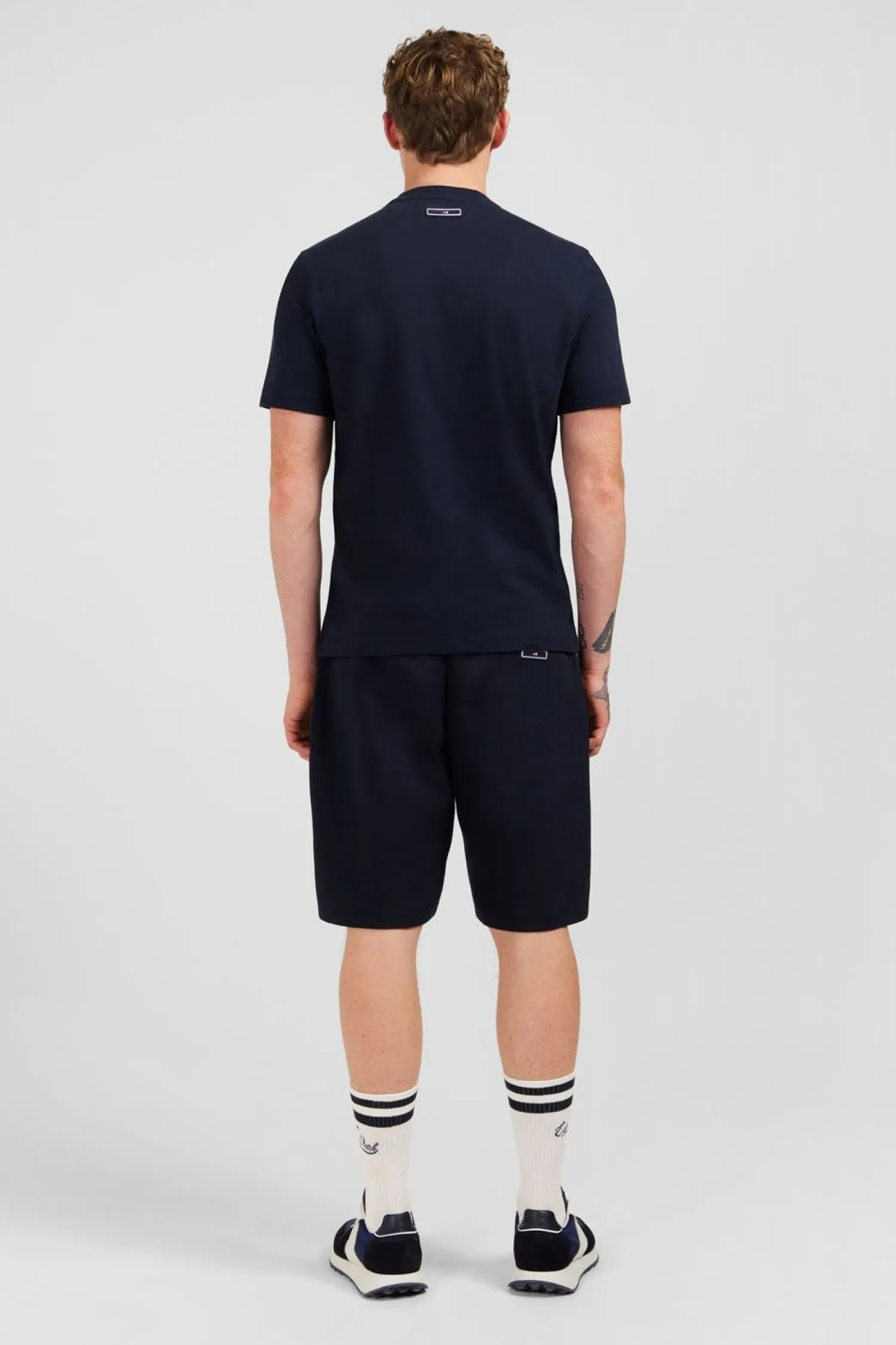 New T-hirt Beu Fonce A Doube Incription Homme T-Shirts