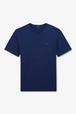 New T-hirt Beu Fonce A anche Courte Homme T-Shirts