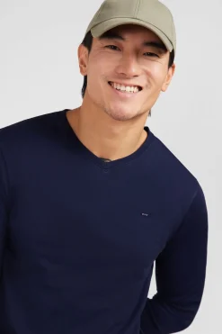 Discount T-hirt Beu arine Co V A anche ongue Homme T-Shirts
