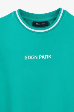 Outlet T-Shirt Col Rond Raye Vert En Coton Stretch Enfant Enfant
