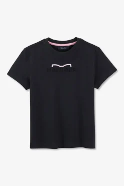 T-Shirt Debosse Marine En Jersey Coton Enfant Enfant