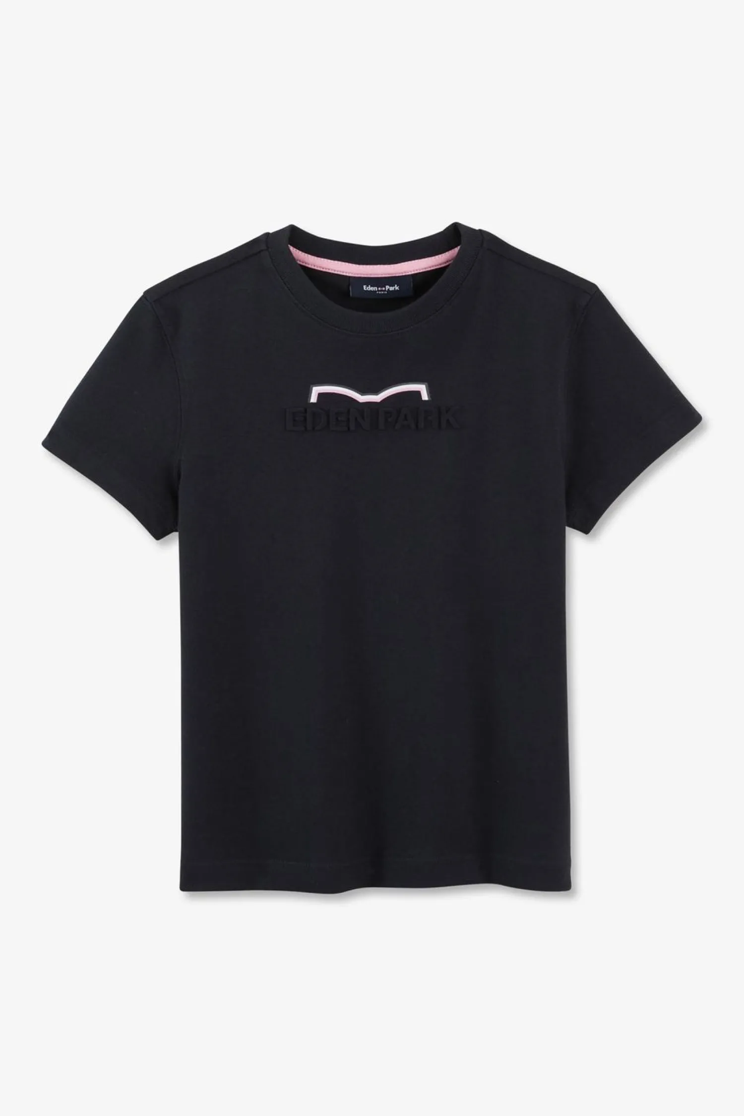 T-Shirt Debosse Marine En Jersey Coton Enfant Enfant