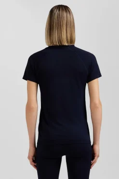 Clearance T-hirt De port anche Courte A Detai Cerce Beu arine Femme T-Shirts