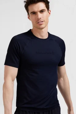 Sale T-hirt De port anche Courte A Detai Cerce Beu arine Homme T-Shirts