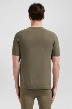 Hot T-hirt De port anche Courte A Detai Cerce Kaki Homme T-Shirts
