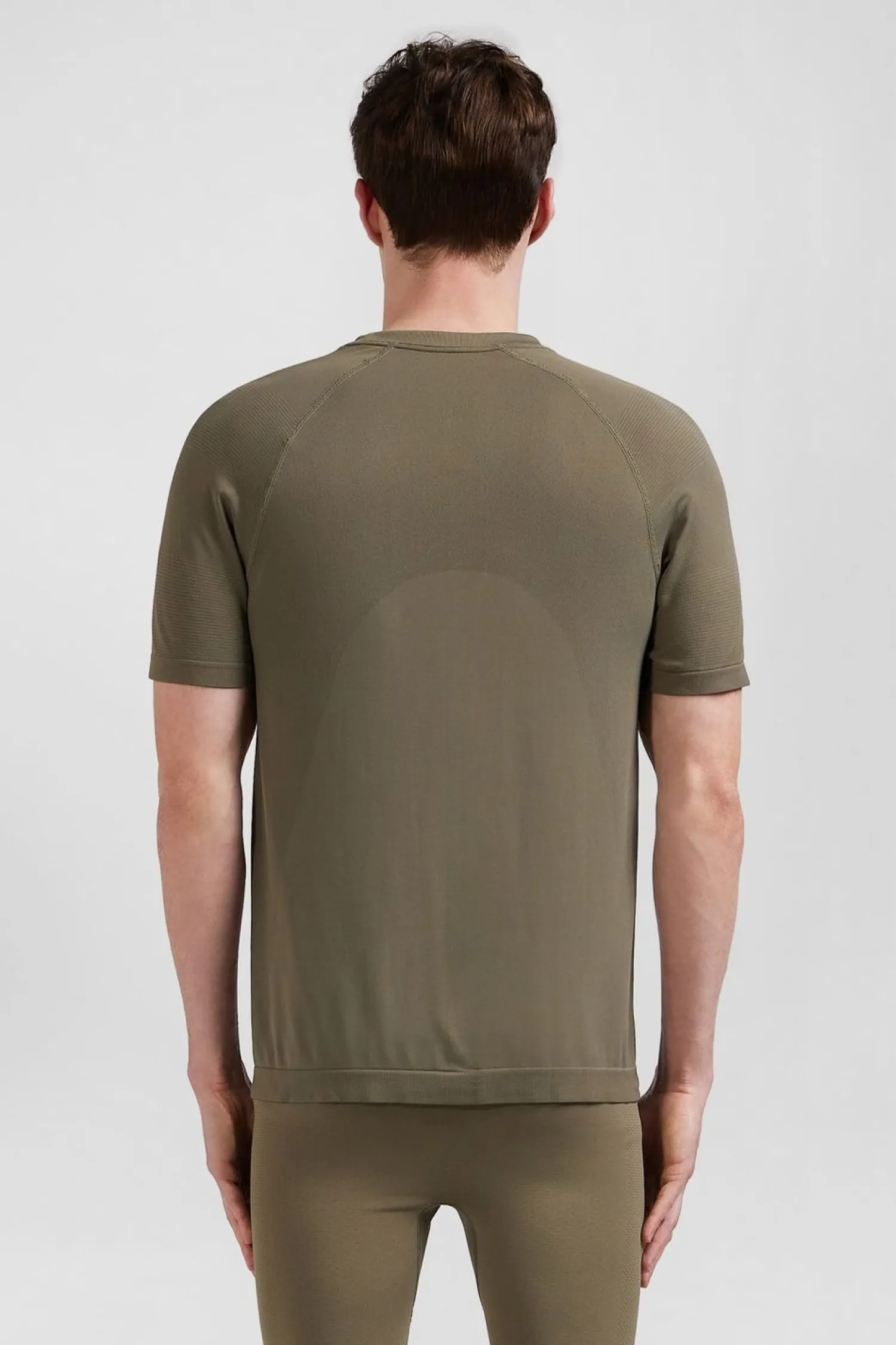 Hot T-hirt De port anche Courte A Detai Cerce Kaki Homme T-Shirts