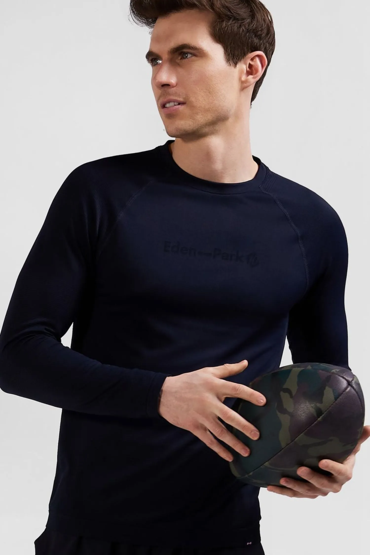 Discount T-hirt De port anche ongue A Detai Cerce Beu arine Homme T-Shirts