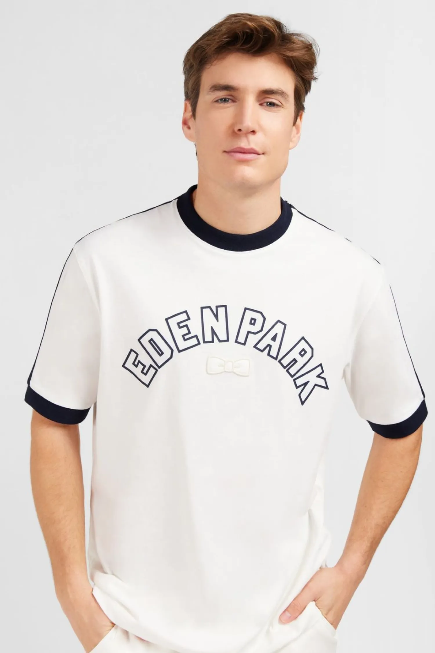Hot T-hirt Ecru A Incription Homme T-Shirts