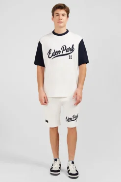 Clearance T-hirt Ecru Coorbock Incription Homme T-Shirts