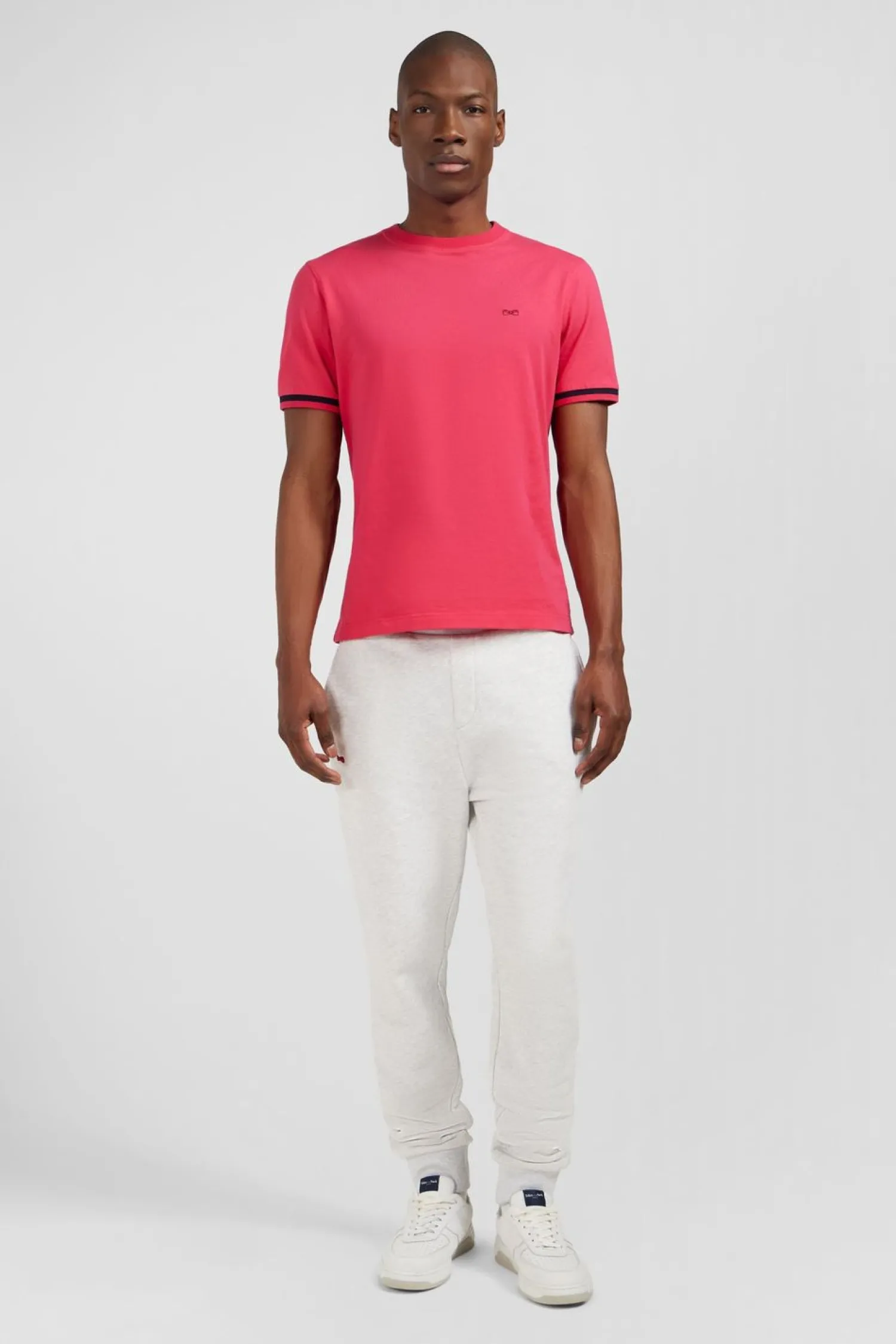 Clearance T-hirt Fuchia Brode Homme T-Shirts