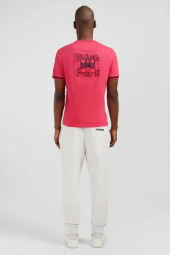 Clearance T-hirt Fuchia Brode Homme T-Shirts