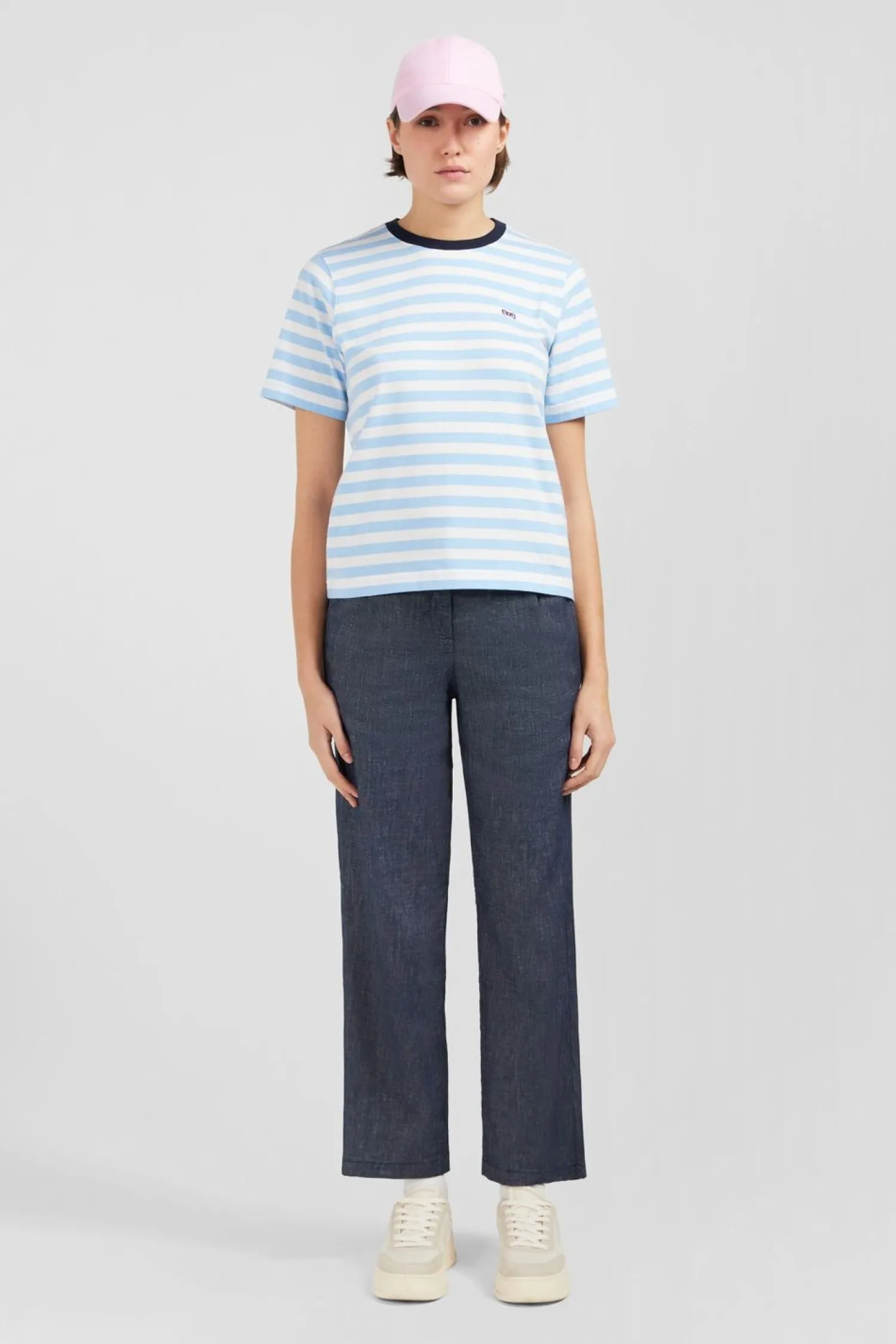 Outlet T-hirt anche Courte A Rayure Femme T-Shirts