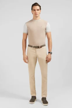 Outlet T-hirt anche Courte Beige Coorbock Homme T-Shirts