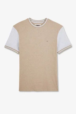 Outlet T-hirt anche Courte Beige Coorbock Homme T-Shirts
