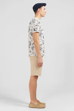 Sale T-hirt anche Courte Banc Iprie Feuie Homme T-Shirts
