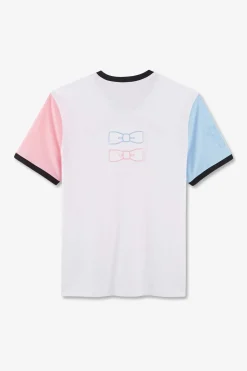 Sale T-hirt anche Courte Banc En Coton Detai Ebee Homme T-Shirts