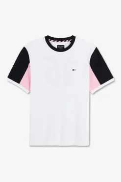 Discount T-hirt anche Courte Banc En Coton Broderie Nuero 10 Homme T-Shirts