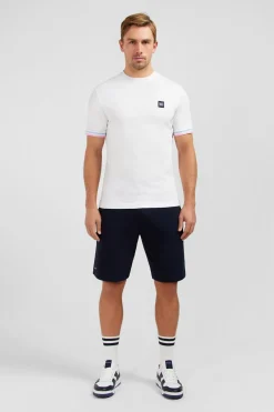 Sale T-hirt anche Courte Banc Avec ogo Reiefe Homme T-Shirts