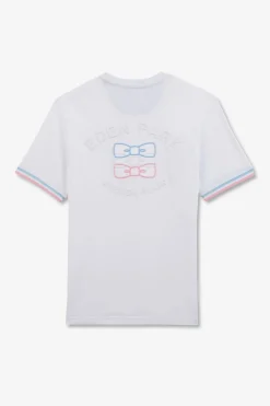 Sale T-hirt anche Courte Banc Avec ogo Reiefe Homme T-Shirts