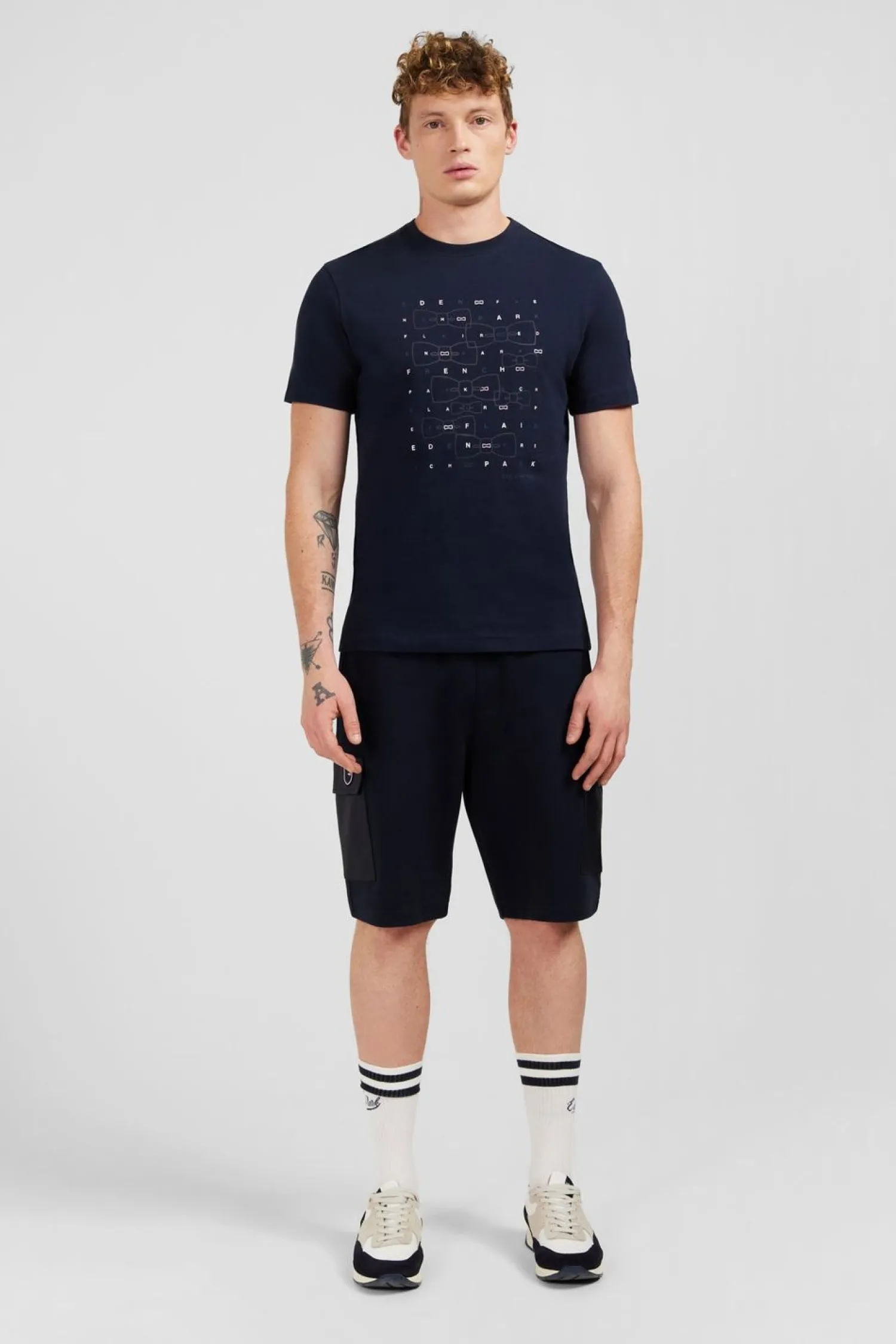 Sale T-hirt anche Courte Beu arine Iprie Homme T-Shirts