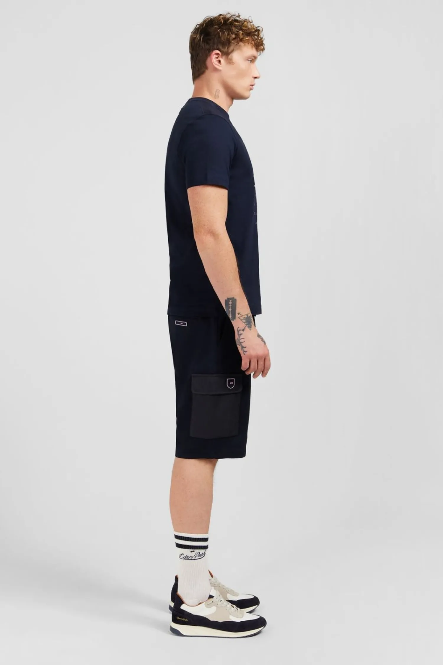 Sale T-hirt anche Courte Beu arine Iprie Homme T-Shirts