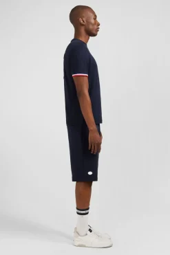 New T-hirt anche Courte Beu arine Avec ogo Reiefe Homme T-Shirts