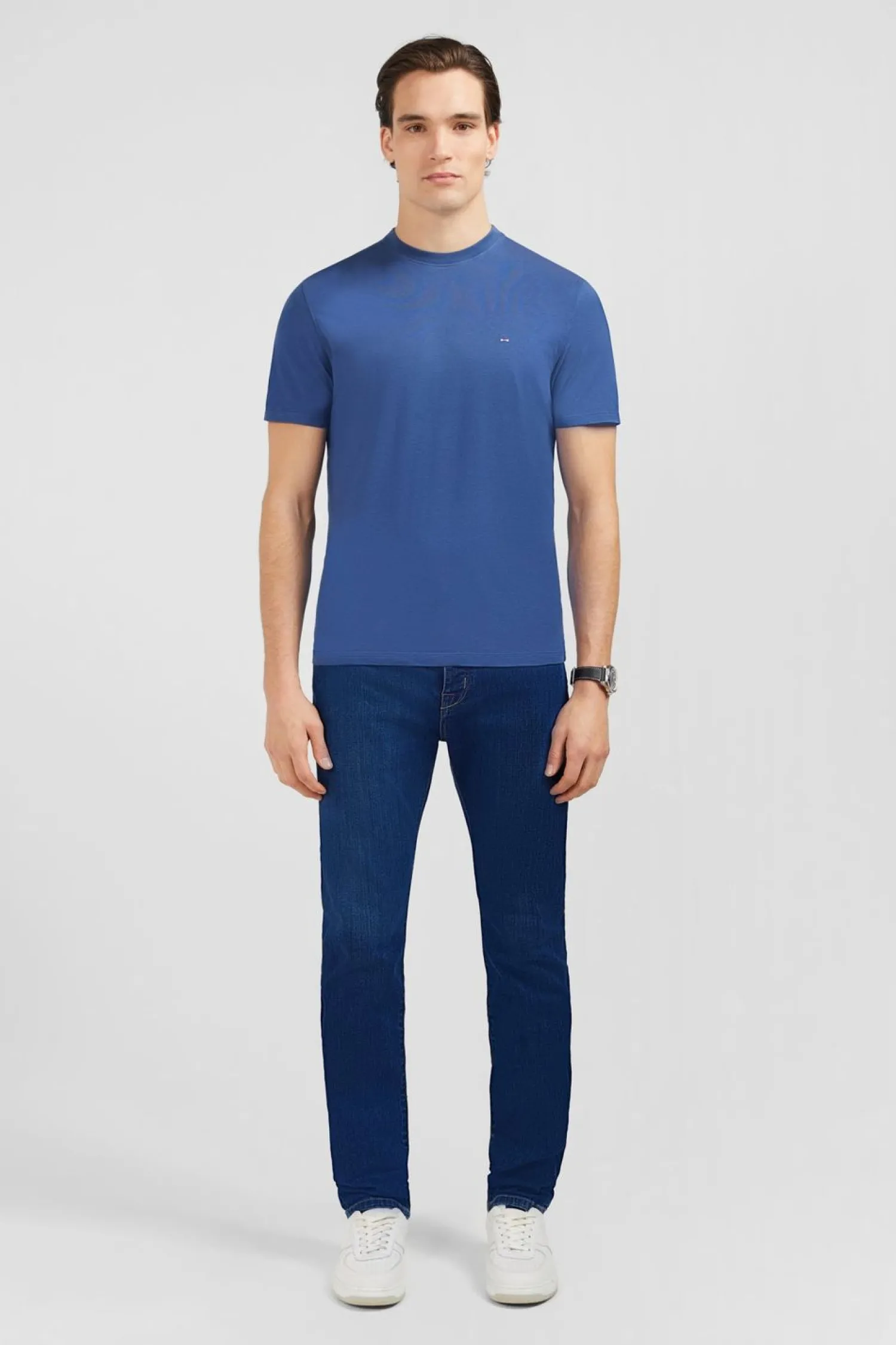 New T-hirt anche Courte Beu Uni Homme T-Shirts