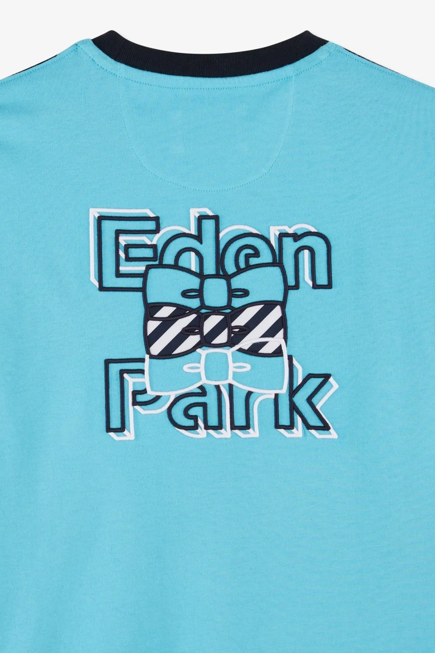 Discount T-hirt anche Courte Cerce arine Et Turquoie En Coton Homme T-Shirts
