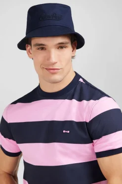 Clearance T-hirt anche Courte Cerce arine Et Roe En Coton Homme T-Shirts