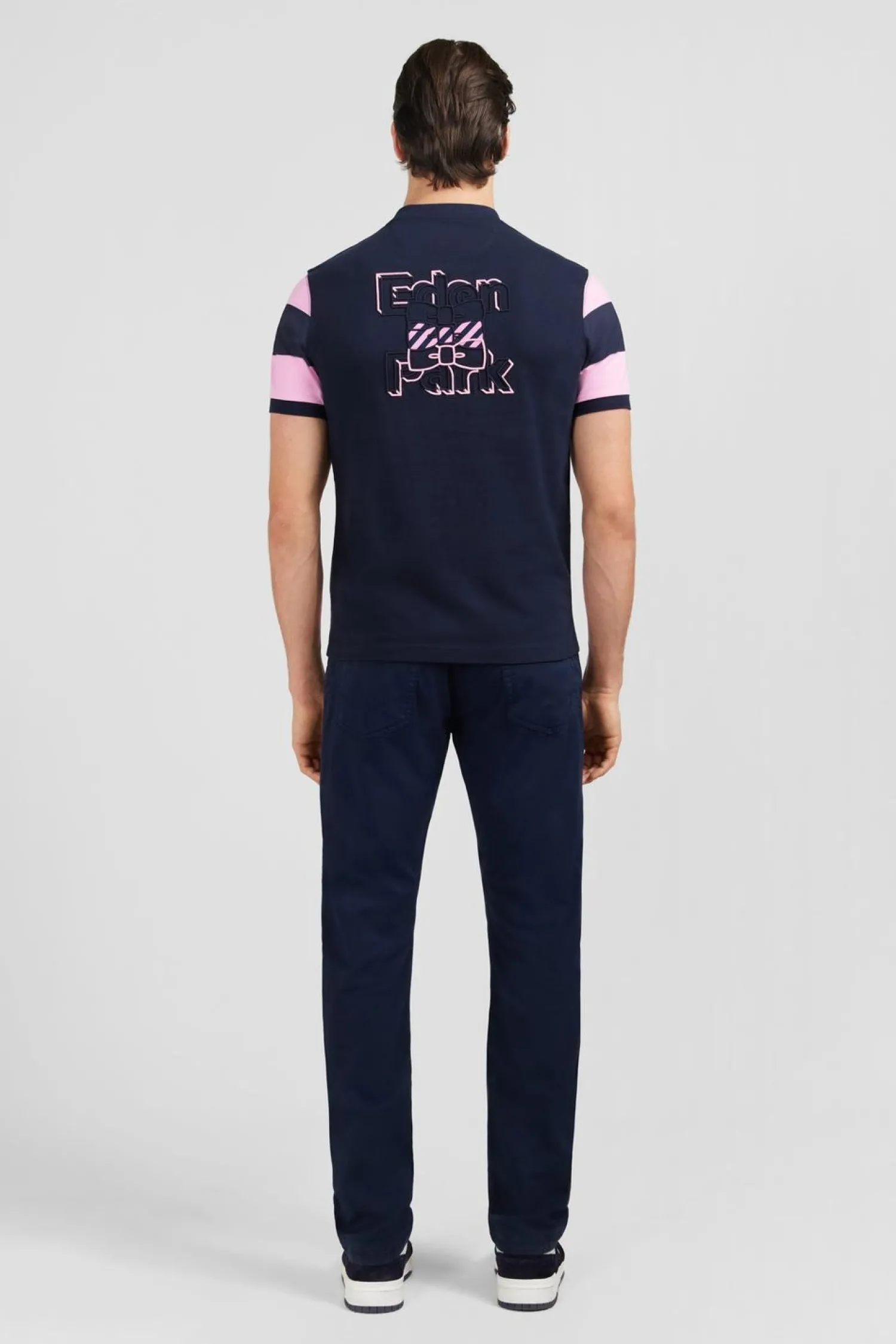 Clearance T-hirt anche Courte Cerce arine Et Roe En Coton Homme T-Shirts