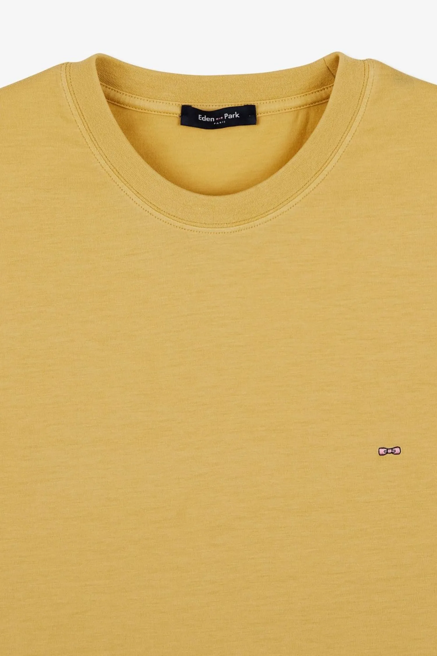 Hot T-hirt anche Courte Jaune Uni Homme T-Shirts