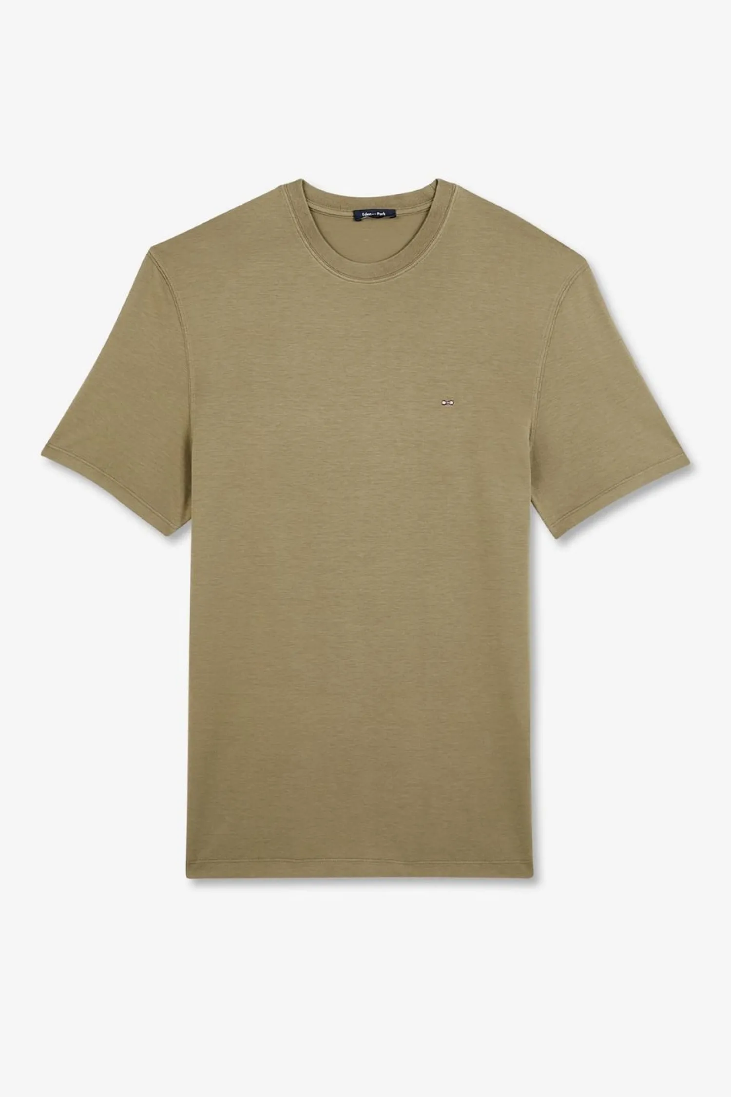 Discount T-hirt anche Courte Kaki Uni Homme T-Shirts