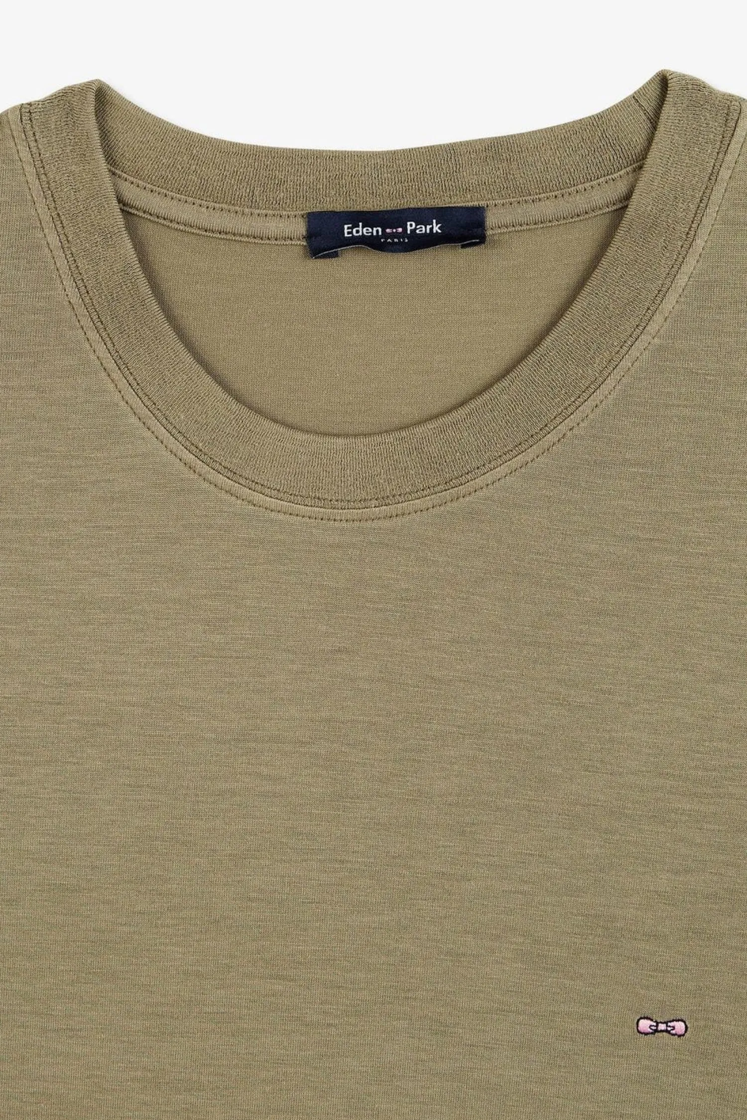 Discount T-hirt anche Courte Kaki Uni Homme T-Shirts