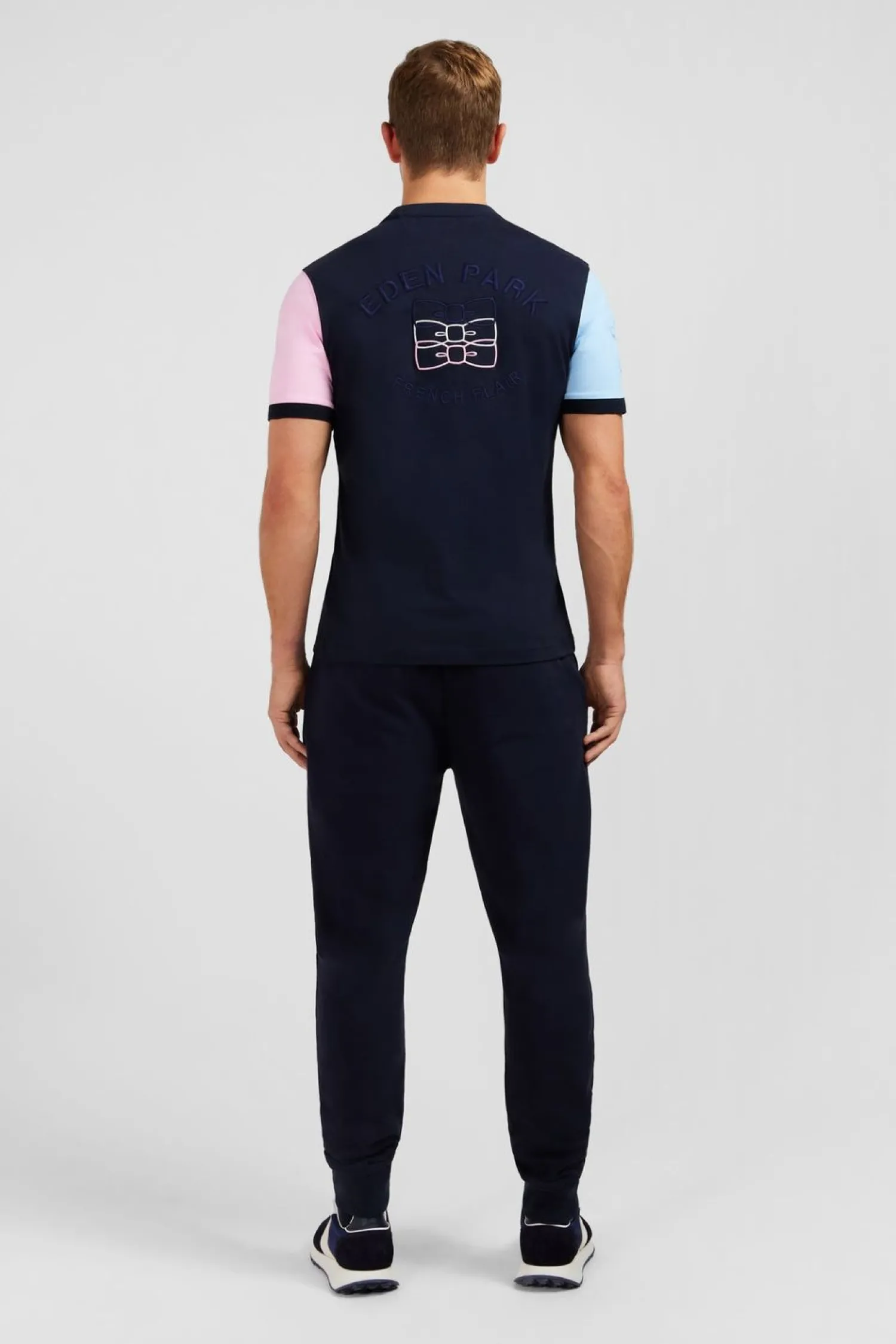 T-hirt anche Courte arine En Coton Detai Ebee Homme T-Shirts