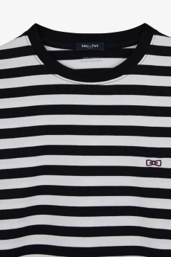 Hot T-hirt anche Courte Raye Beu arine En Coton Pia Homme T-Shirts