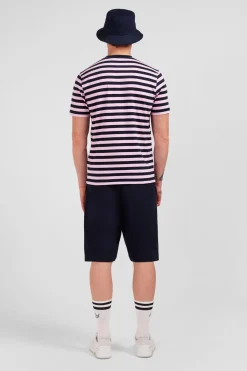 Discount T-hirt anche Courte Raye Roe En Coton Pia Homme T-Shirts