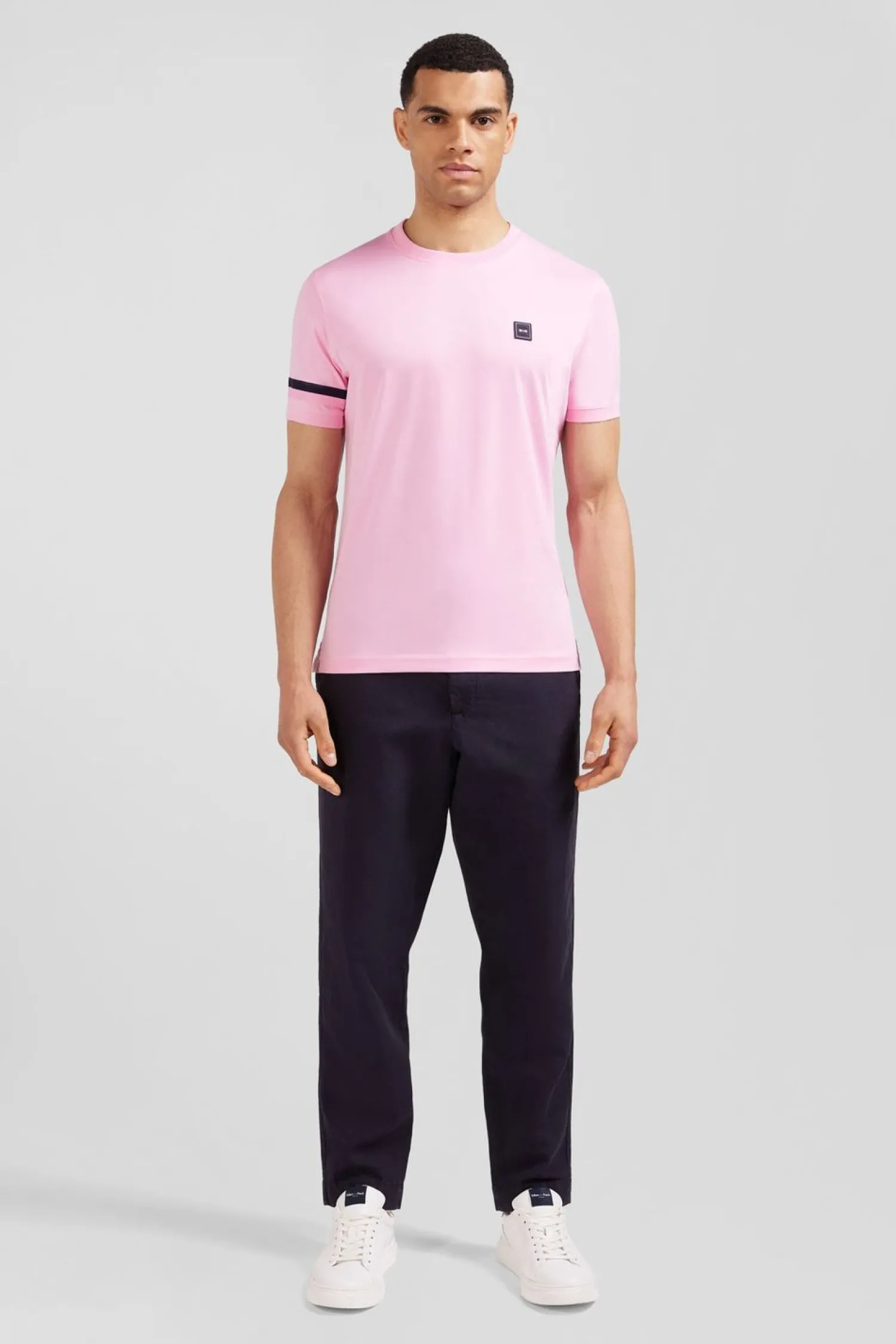 Clearance T-hirt anche Courte Roe En Coton Badge Ebee Homme T-Shirts
