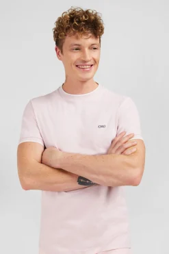 Sale T-hirt anche Courte Uni Roe En Coton tretch Homme T-Shirts